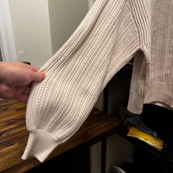 Gentle Fawn Knit Sweater | Size Medium | Blush Pink | Feminine Bubble Sleeves - Picture 2 of 7